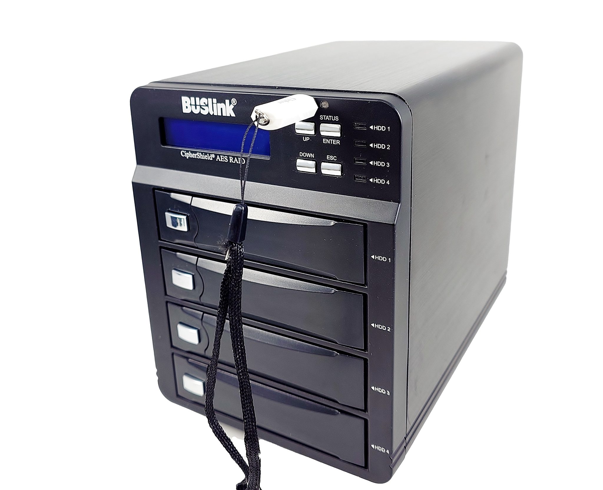 4-Bay RAID USB 3.2 Gen 1 (3.0)/eSATA CipherShield 512-bit AES FIPS 140 ...